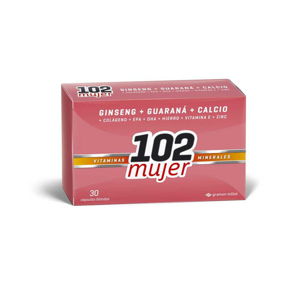 102 Años Plus Women Multivitamins Supplement with Vitamins B, Calcium, Iron and More - 30 Soft Tablets Ea.