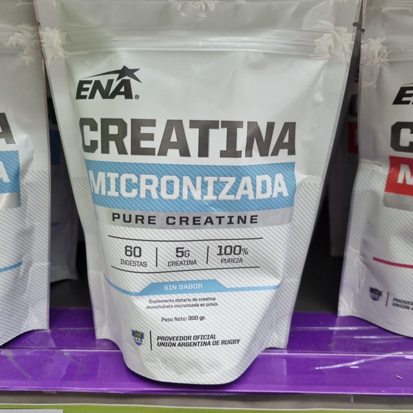Ena Pharmaceutical Grade Micronized Creatine Monohydrate Neutral Flavour Sports Supplement (300Gr / 10.58Oz) - Increase Muscle Strength & Power