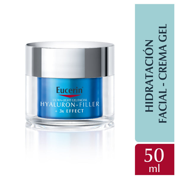 Eucerin Hyaluron-Filler +3X Effect Facial Gel 50ml: Hydrates 72h, Fills Lines, Repairs & Strengthens Skin.