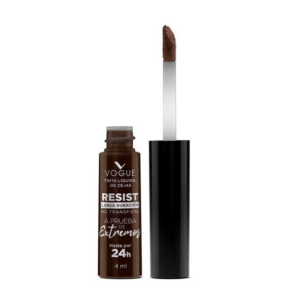 Vogue Resist Mahogany Eyebrow Ink: Smudge-Proof, Long-Lasting, & Natural Looking with Easy Application (4Ml / 0.13Fl Oz) .