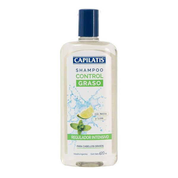 Capilatis Shampoo Control Oily 420Ml | 14.20Fl Oz | Mensa & Lime | Non-Greasy | Paraben & Sulfate-Free