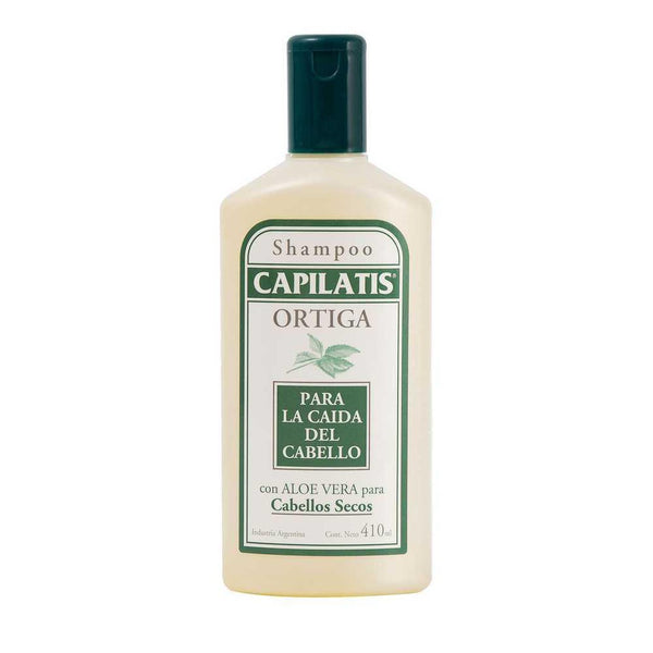 Capilatis Shampoo Nettle With Aloe Vera for All Hair Types (410Ml / 13.86Fl Oz) - Strengthens, Oxygenates, Cleanses & Moisturizes