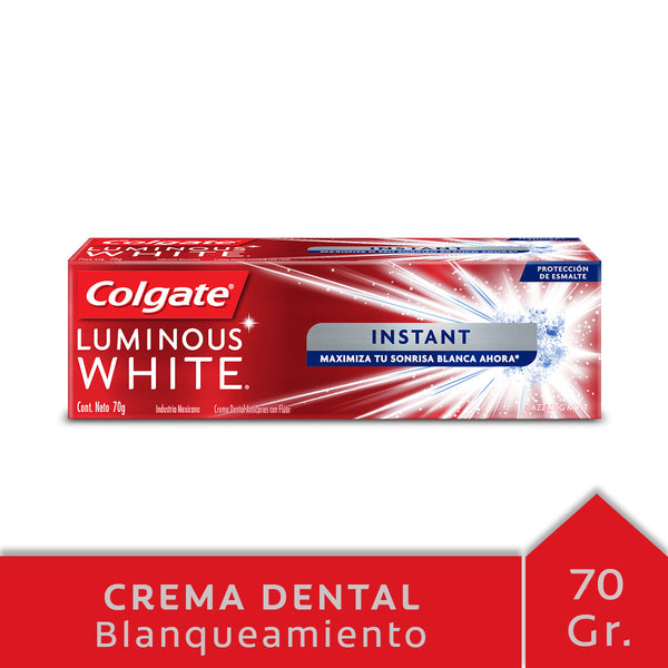 Colgate Luminous White Instant Toothpaste - 70Gr / 2.36Oz - Safe for Daily Use, Strengthens Enamel & Prevents Cavities
