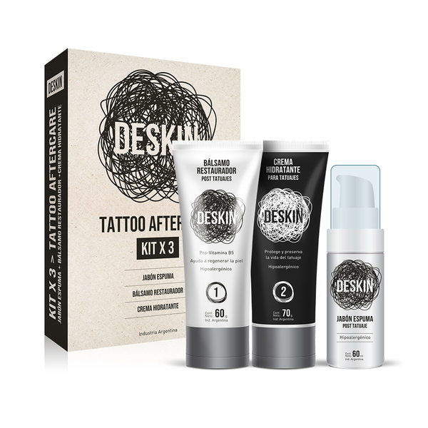Complete Tattoo Kit with Deskin Soap, Lotion & Moisturizer - Natural, Safe & Long-Lasting Color