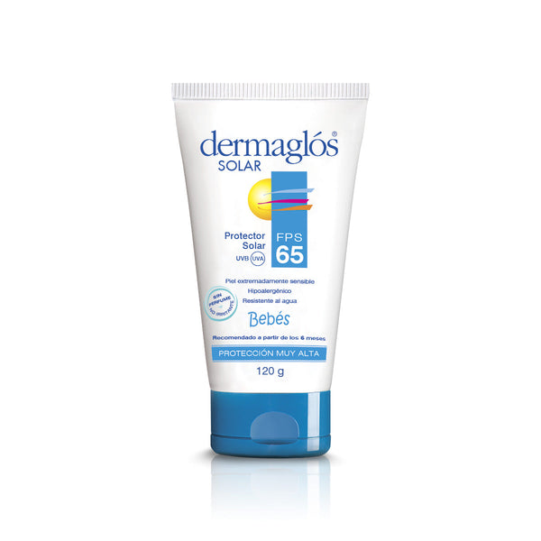 Dermaglos Solar Babies FPS65 Cream with Natural Ingredients & UVA/UVB Protection - 120gr/4.06oz