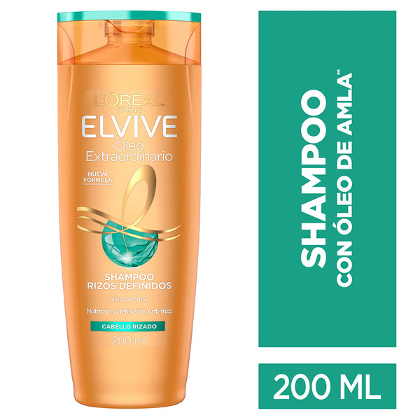 Elvive L'Oreal Paris Extraordinary Curls Oil Shampoo - Nourish and Protect Your Hair with 6 Precious Flower Oils (200ml / 6.76Fl Oz)