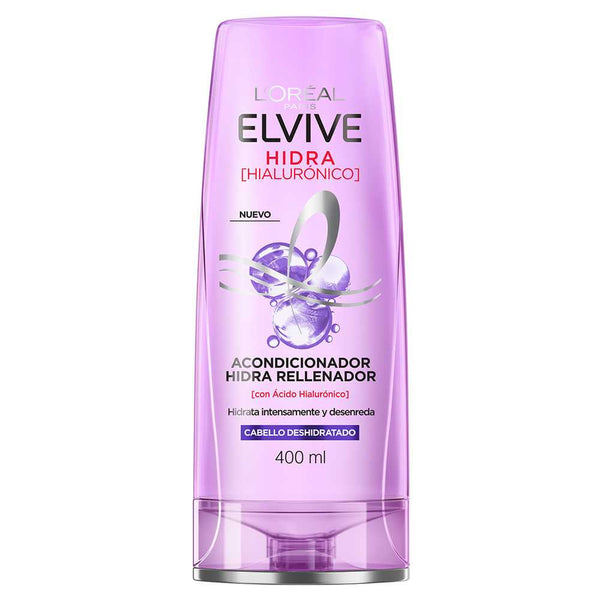 Elvive L'Orleal Paris Hyaluronic Conditioner (400ml / 13.52fl oz): Salt-Free, Hydra Refilling & Frizz Control: Get Soft, Light & Shiny Hair with Elvive L'Orleal Paris Hyaluronic Conditioner