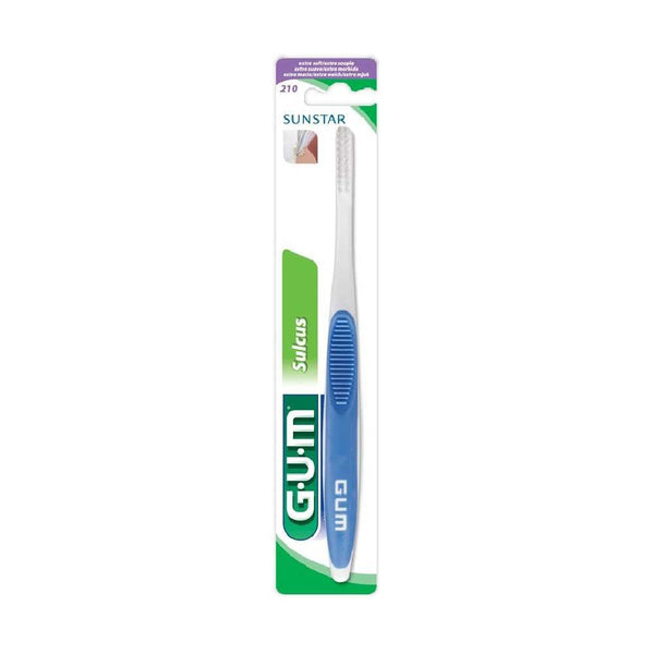 Gum Sulcus Dental Brush 2 Rows (1 Unit) - Ergonomic Handle, Compact Size, Disposable Design, Biodegradable Material, Non-Toxic & Non-Irritant