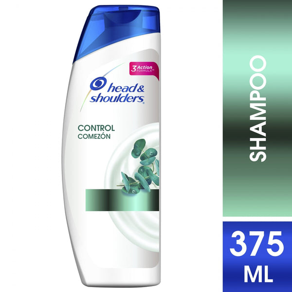 Head & Shoulders Itching Control Shampoo (375Ml / 12.68Fl Oz) - Cleans Impurities, Up to 100% Dandruff Free, Fresh Eucalyptus Scent & More