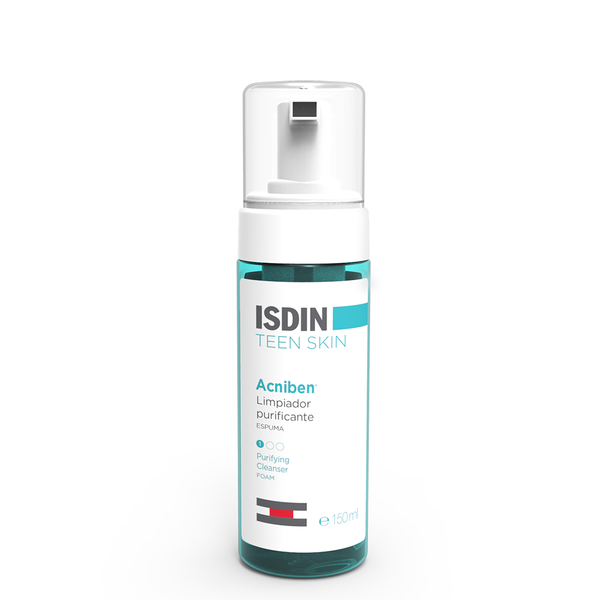 Isdin Acniben TS Cleansing Foam (150Ml / 5.07Fl Oz) - Zincamide, Trimethylglycine, Lactic Acid, Arginine, Non-Comedogenic & Hypoallergenic
